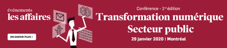 Conférence Transformation numérique - Secteur public - 29 janvier 2020