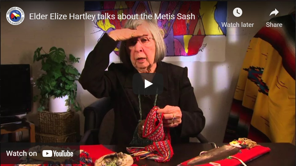 Elder Elize Hartley talks about the Metis Sash