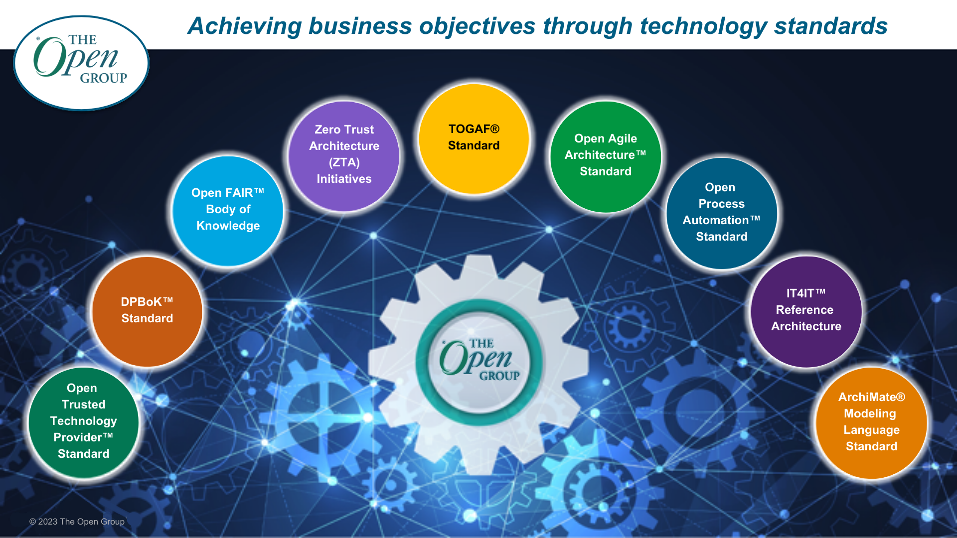 Acheiving business objectives through technology standards