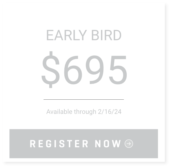 Register today to save $100!